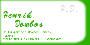 henrik dombos business card